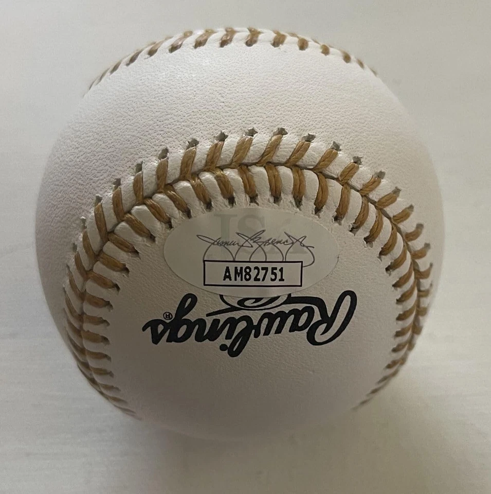 Roberto Alomar Signed Autographed (OML) Gold Glove Baseball Under The Logo : JSA - Image 2 of 2