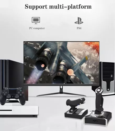 PXN 2119 PRO Game Controller Flight Joystick Simulator Vibration For PC PS4 Xbox - Picture 3 of 10