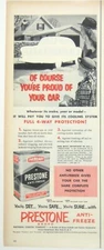 Eveready Prestone Anti-Freeze Vintage 1953 Print Ad Automobile Fashion MOD