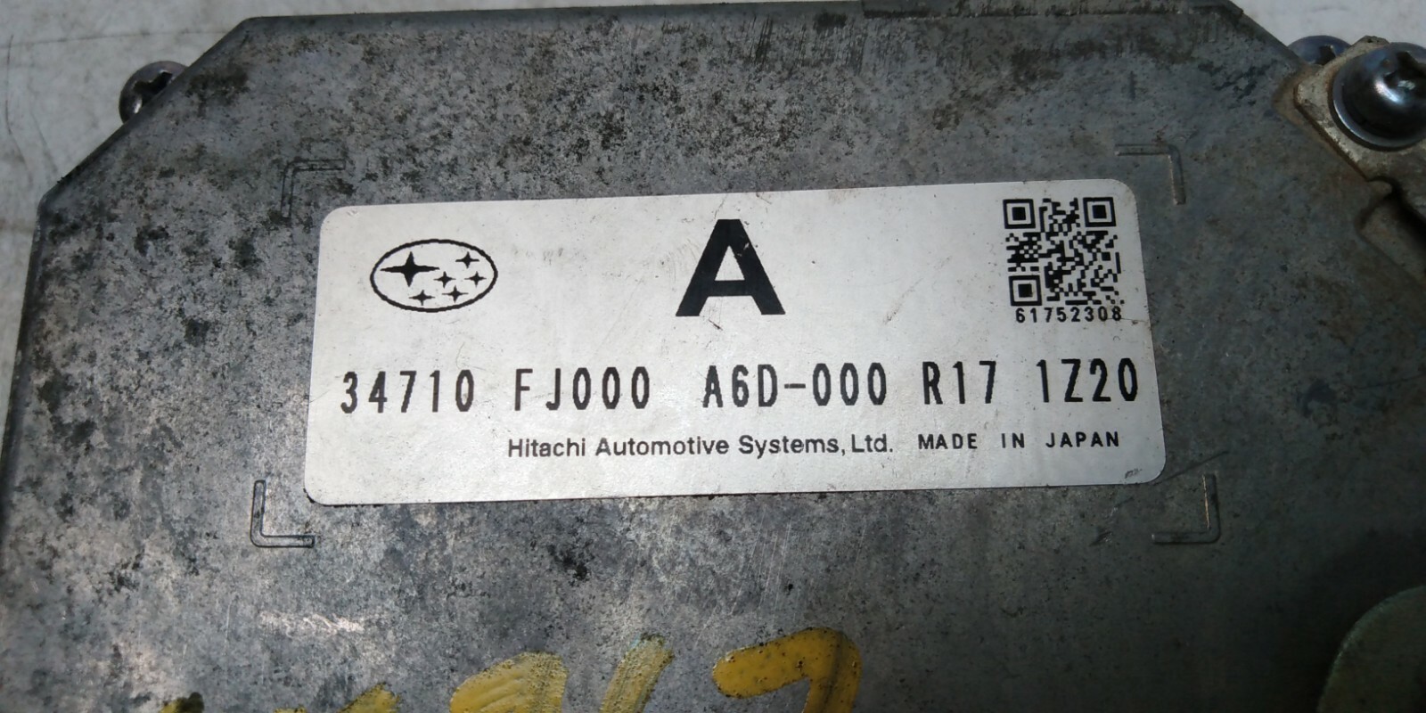 Subaru Impreza 2014 Seat Door Switch Control 34710 Fj110 A6d-000 R53 ...