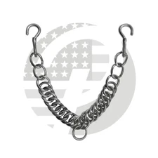 Western English Bit,Curb Chain Stainless Steel Double Link with Hooks