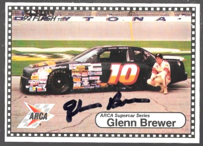 GLENN BREWER signed 1992 LANGENBERG FLASH trading card ARCA #20 | eBay