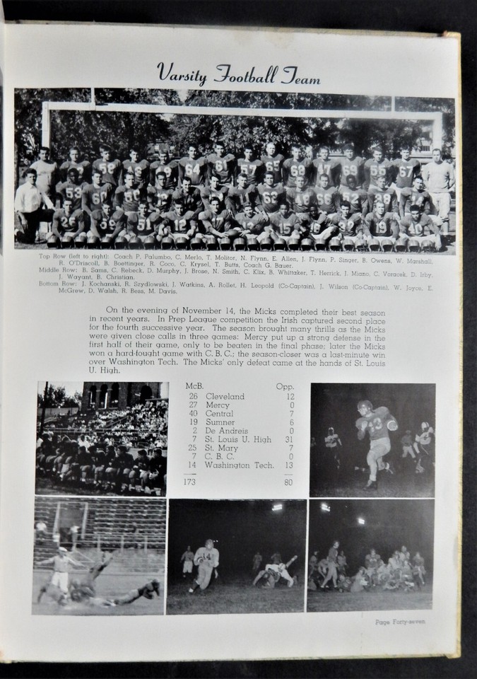 McBRIDE HIGH SCHOOL YEARBOOK COLONNADE 1953 ST LOUIS MISSOURI eBay