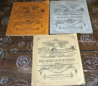 3 Catalogues Fonderie FRETEVAL & St-OUEN - 1908 a 1913 lucarne châssis bâtiment - Photo 1/4