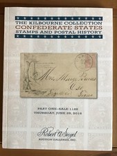 Siegel 1186 The Kilbourne Collection of Confederate States Part 1