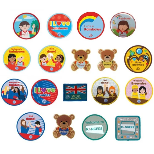 Rainbows Brownies Guides Rangers Badges Pin Badges Badge Girl Guiding