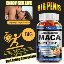 Maca Gummies 10000mg with Panax Ginseng, stamina, energy, endurance, performance