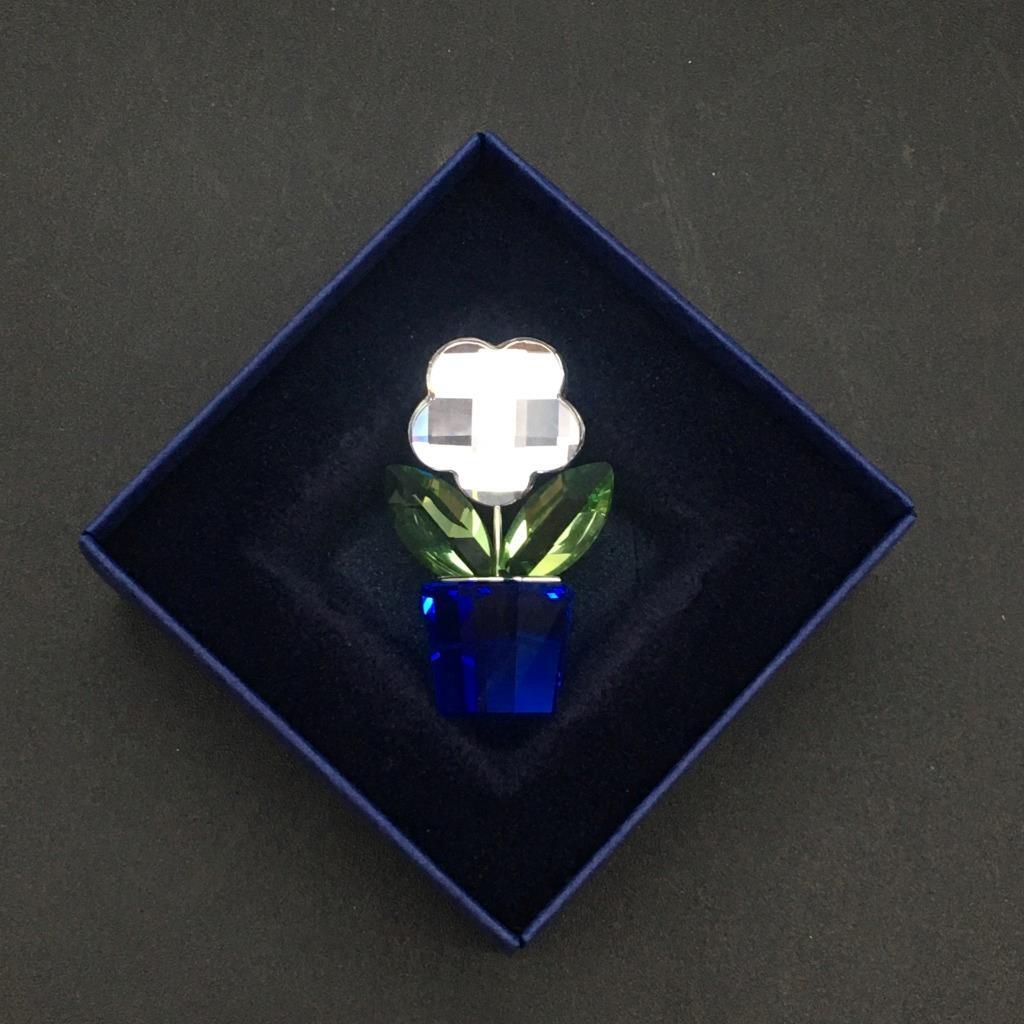 スワロフスキー　置物　花　ブルー系 スワロフスキー 置物 花 ブルー系 SWAROVSKI スワロフスキー