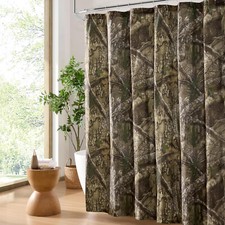 Realtree APX Collections Camo Fabric Shower Curtain, Modern Rustic, 72"x70" -NEW