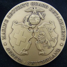 Marine Security Guard Detachment MSG Geneva Switzerland Challenge Coin
