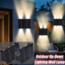 Solar De Luz LED Lampara Para Patio Exterior Jardin Luces escaleras cercas pared