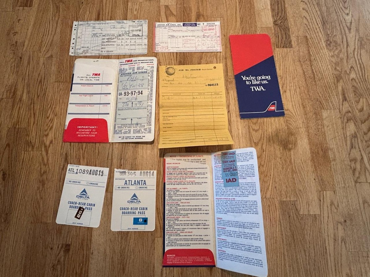 BRITISH AIRWAYS コンコルド 80年代 搭乗記念セット/搭乗証明書 Vintage 1960s-80s Airline Tickets-Boarding Pass Receipts