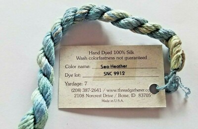 Thread Gatherer Silk 'N Colors 103 - 9912 You Choose Hand-Dyed Silk Floss 7 yd 
