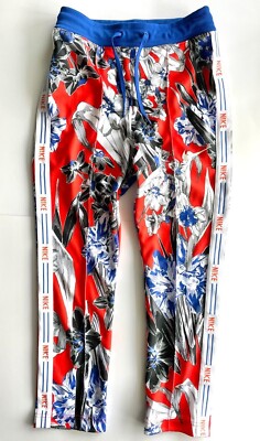 Nike NSW Sportswear Floral Track Pants Women's Size XS Red Blue
