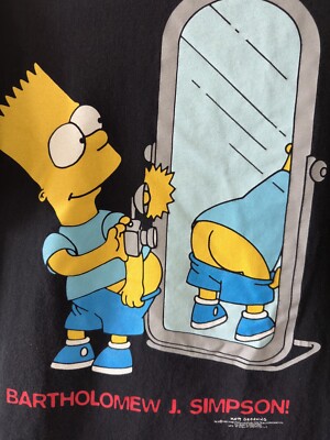 Stanley Desantis Bart Simpson Mirror Selfie T Shirt Vtg 1997 XL