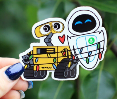 Wall-e and Eve Sticker, Disney Sticker, Car Wall Laptop Waterproof