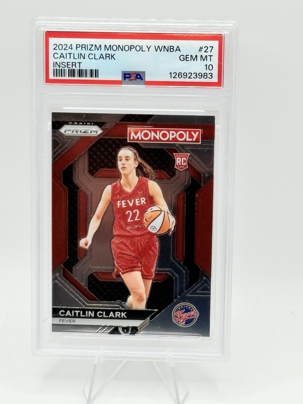 2024 Panini Prizm Monopoly WNBA Prizm Caitlin Clark Insert #WNBA27 (RC) PSA 10