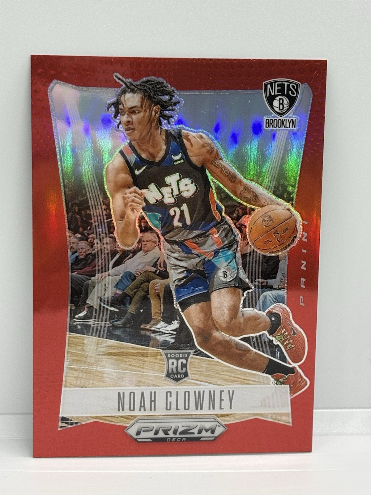 2023-24 Panini Prizm Deca Red Prizm /199 Noah Clowney #102 Rookie RC