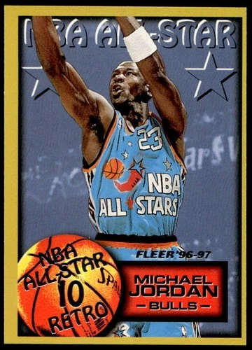 1996-97 Fleer #282 Michael Jordan Chicago Bulls NBA All-Star MINT NO RESERVE!