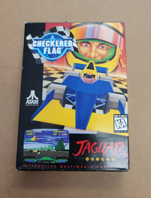 Checkered Flag Atari Jaguar Complete In Box CIB Near Mint