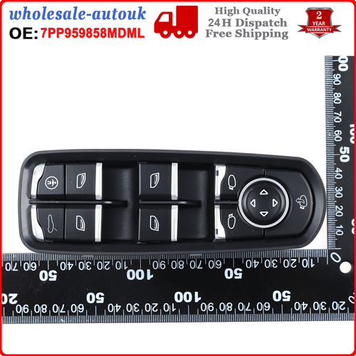 7PP959858MDML Master Window Switch Console For Porsche Panamera Cayenne NEW - Picture 3 of 10