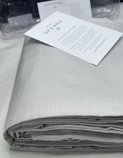 $810 SFERRA TESORO KING DUVET COVER LONG STAPLE COTTON LUNAR HERRINGBONE 106x92”