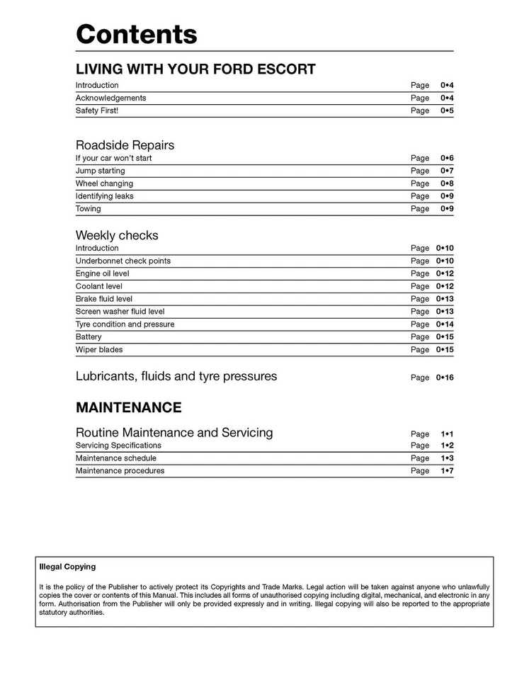 Ford Escort Petrol (Sept 1980-Sept 1990) Haynes Repair Manual - Image 3 of 4