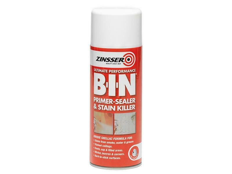 Zinsser B.I.N Primer & Sealer Stain Killer Aerosol 400Ml ZINBIN400A