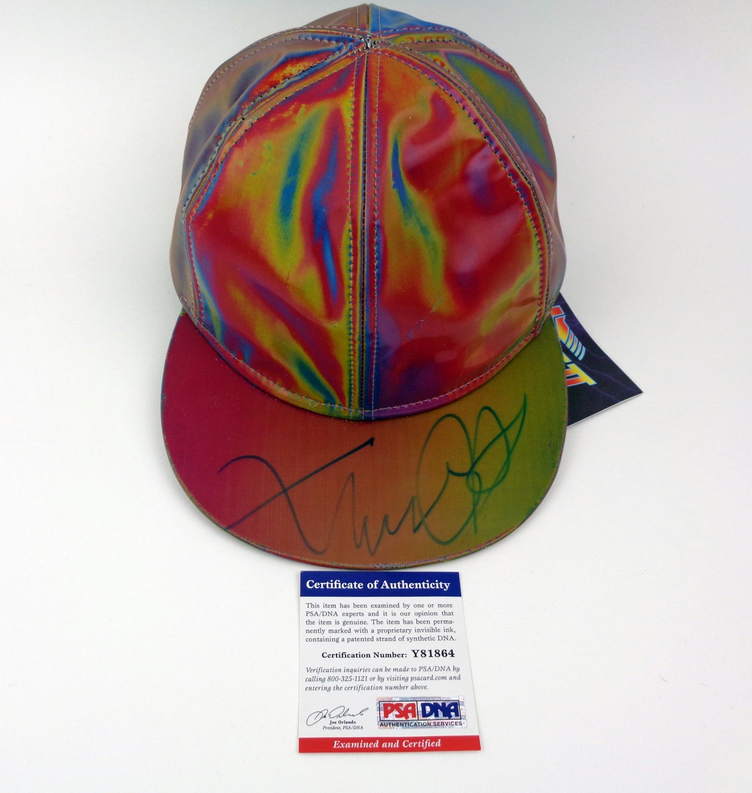 Michael J Fox Back To The Future Signed Autograph Marty McFly Hat PSA/DNA COA