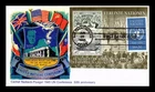 US COVER UNITED NATIONS 50TH ANNIVERSARY SOUVENIR SHEET FDC CACHET FLASHBACK
