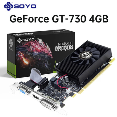 NVIDIA Geforce GT730 4GB Graphics Card GDDR3 GPU 128Bit Hdmi-Compatible VGA DVI 