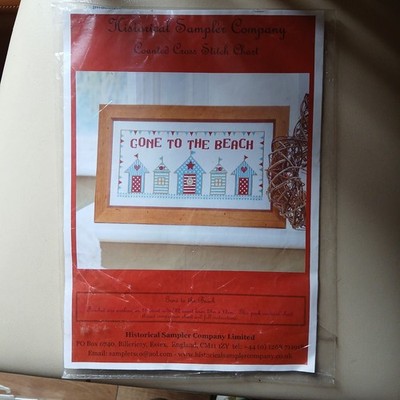 NUR CHART Historical Sampler Company gezählt Kreuzstich ''Gone To The Beach''