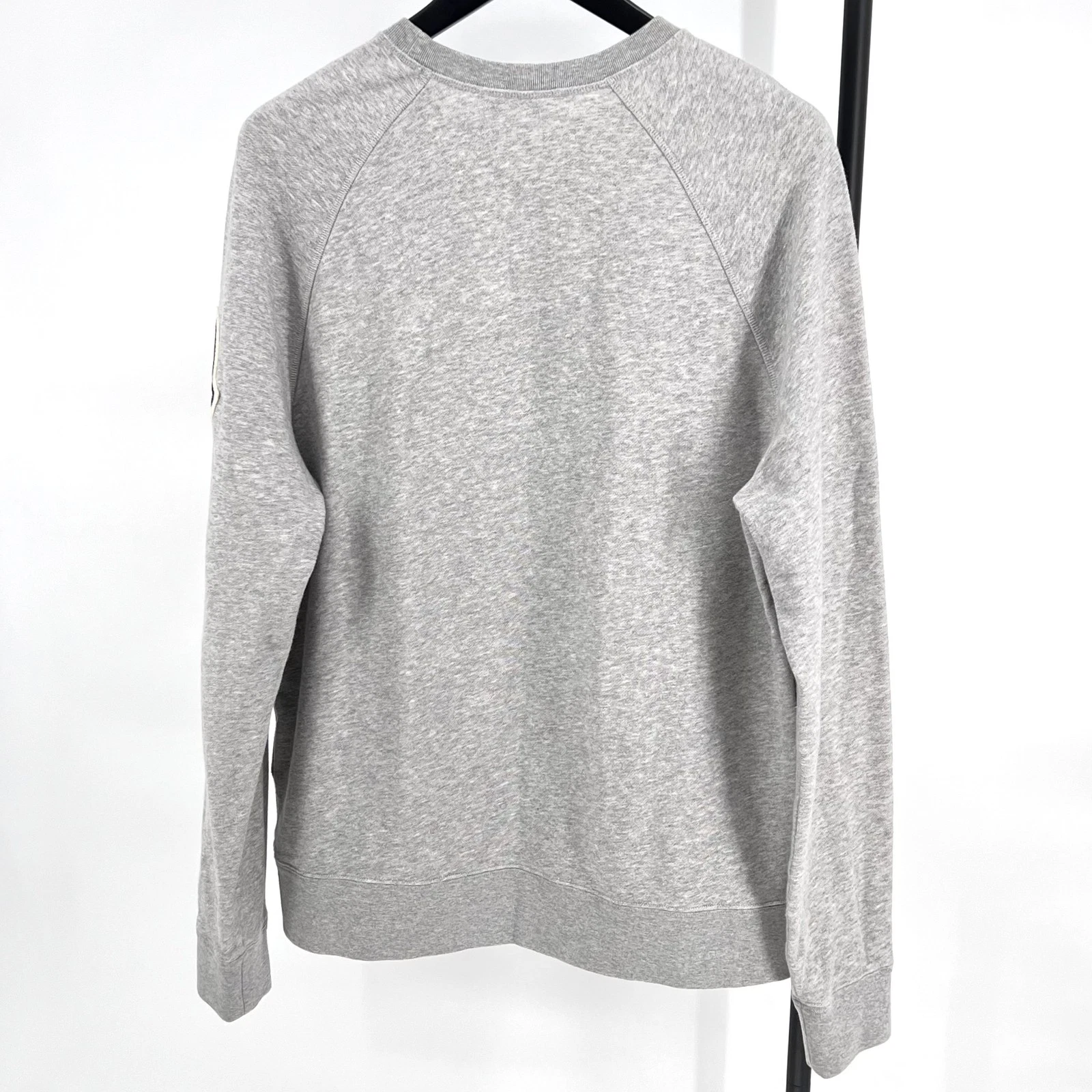 Felpa Moncler grande logo manica lunga grigio 138672397