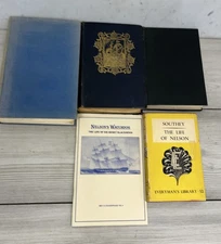 Lot Of 5 Vintage Lord Viscount Nelson Books, History Of Lord Viscount Nelson