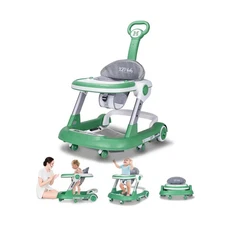 Baby Walker with Wheels 5 in 1 Foldable Activity Center with Mute W... Fast Ship