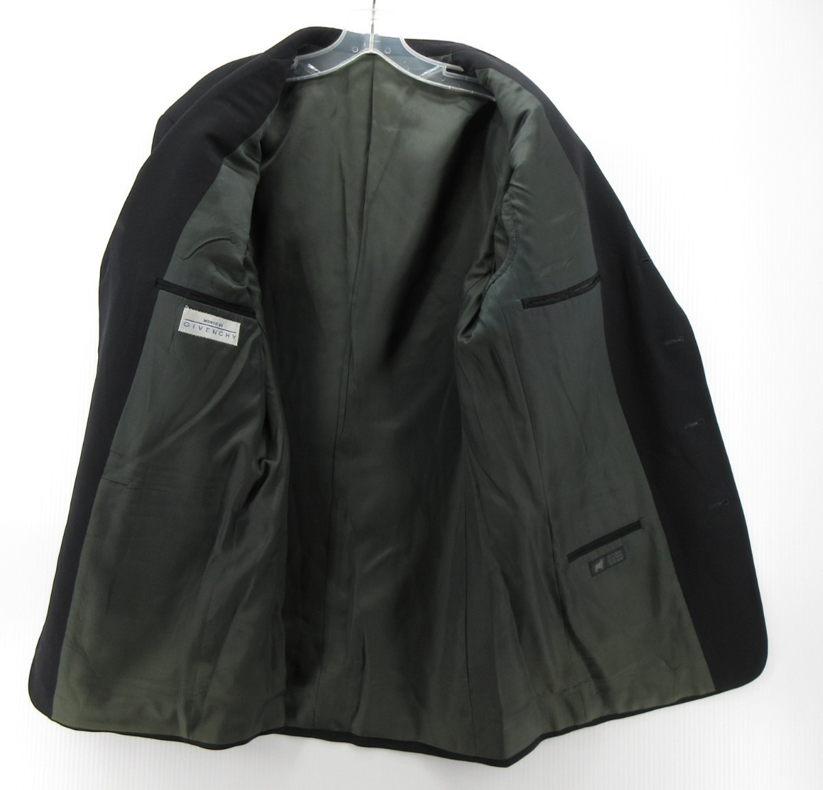 VINTAGE Givenchy Monsieur Sport Coat Men 40 Black Blazer Wool