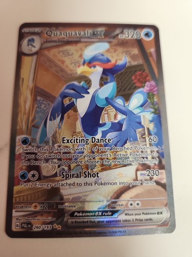 Pokémon TCG Quaquaval EX Holo Card Paldea Evolved Full Art 260/193