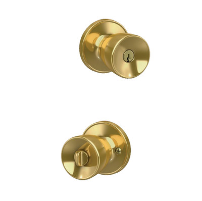 Schlage J54-BYR 605 Byron Keyed Entry Single Cylinder Door Knob Set