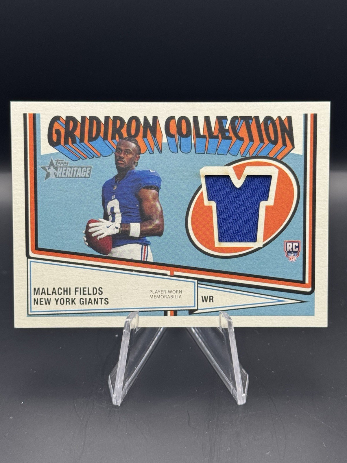 Topps 2026 Heritage Football Malachi Fields RC Relic Gridiron Collection GCR-MF