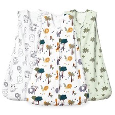 Juego De 3 Sacos De Dormir De Algodon Estilo Bosque Para Bebe De Lujo Pro