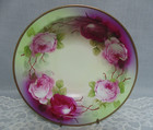 O. & E.G. Imperial Austria Serving Bowl Deep Pink Cabbage Roses Signed George — photo 1