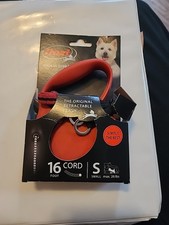 Flexi Dog Leash 26 Lbs Retractable 16 Long Cord Red Small Brand New