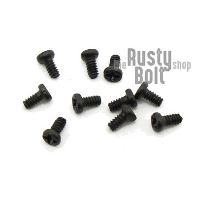 M1 x 2mm, Phillips Pan Head Screws, Steel, Black