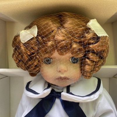 Rare Paradise Galleries Porcelain Doll Grace 22'' Curly Red Hair Blue Eyes Sailor