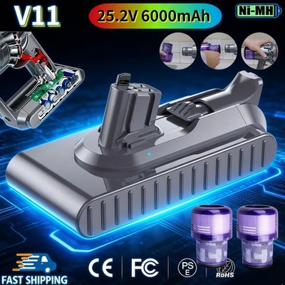 Click-in Akku für Dyson V11 Absolute V15 Detect EU Ladegerät Filter Ersatzakku