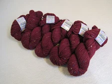 Cascade Yarns 109 Tweed LE Yarn Garnet Red Tweed 5 Skeins 109 Yards Each