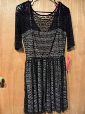 Betsy Johnson Lace Illusion Dress Size 8 Y2k New