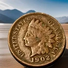 1902 Indian Head Cent Actual Coin Shown - 23