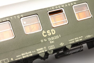 H0 Schicht 5452524/426/70 CSD Liegewagen 59-80 035-2 Bac Licht Kratz/Mänge o.OVP