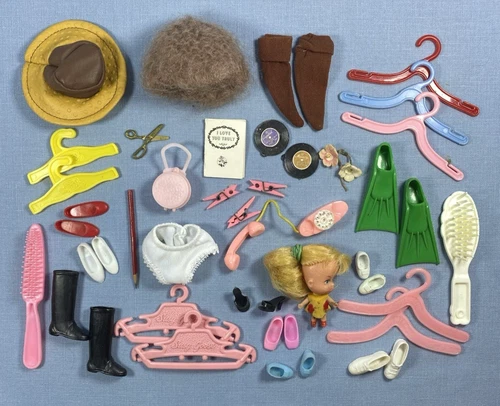 Vintage Lot Barbie Ken Skipper Dawn Sized Clone Accessories Shoes Fun Stuff VGUC